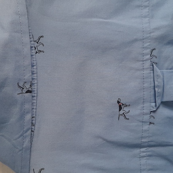 CHAPS BLUE BOTTON DOWN SHIRT SHORT SLEEVE . - Picture 3 of 5